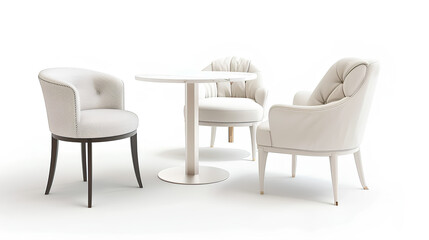 living room chair and table inspiration with white theme