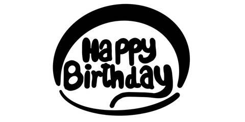 happy birthday text art vector 