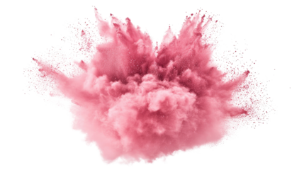 Sand flying explosion on a white transparent background