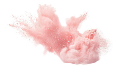 Fototapeta premium Sand flying explosion on a white transparent background