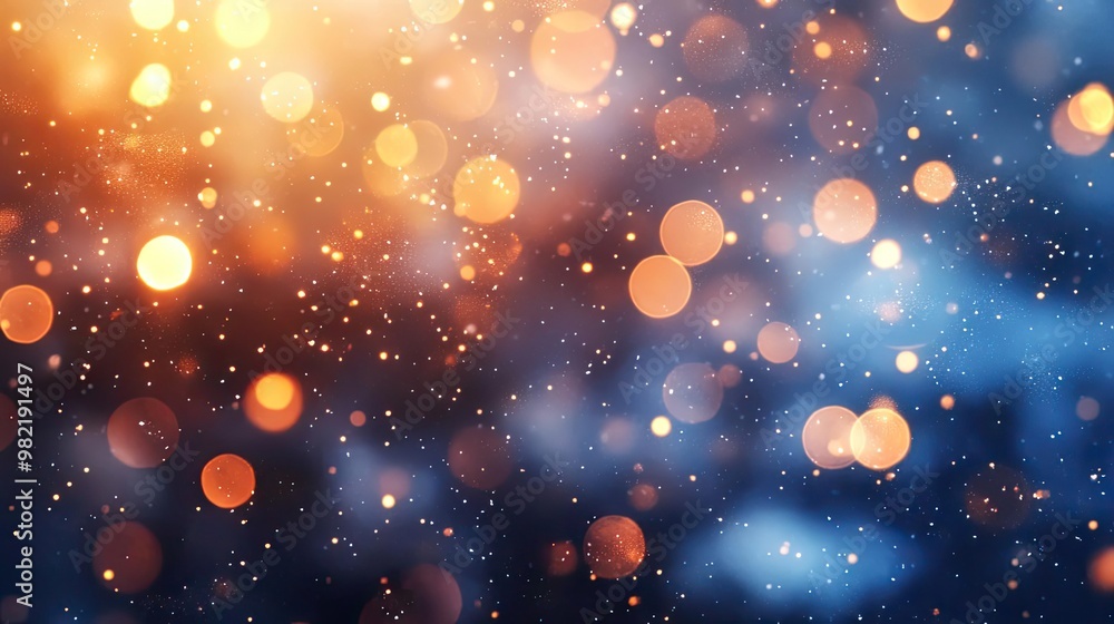 Poster captivating bokeh lights create a dreamy atmosphere with warm and cool tones, perfect for background