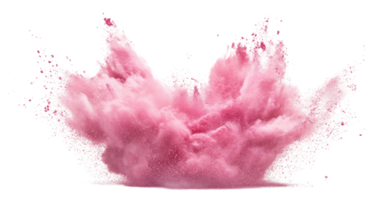 Sand flying explosion on a white transparent background