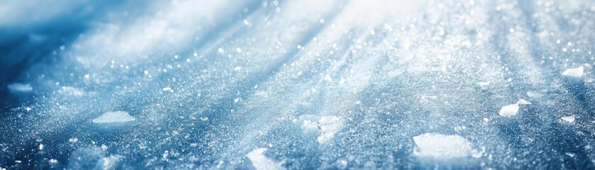 Obraz premium Captivating icy landscape with shimmering light filtering through crystal clear water, creating a serene and tranquil atmosphere.