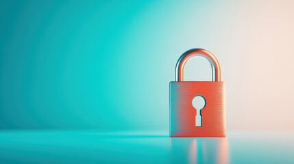 Fototapeta premium A strong, metallic lock with a secure keyhole, representing the importance of data protection and cybersecurity.