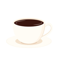Coffee cup vector on white background. Cup of Fresh Coffee. Vector Illustration.