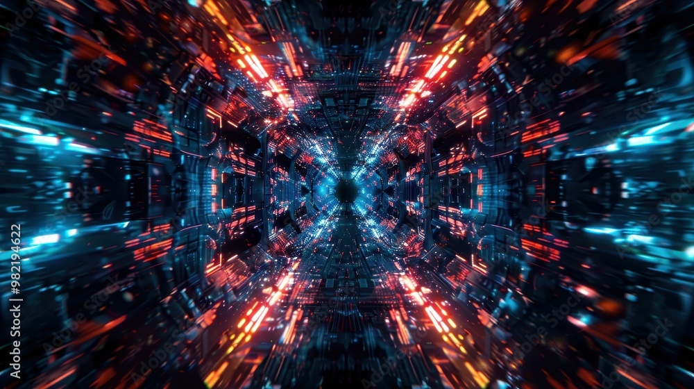 Poster explore the realm of digital technology where futuristic communication transforms our connection wit