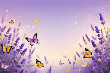 flowers and butterflies