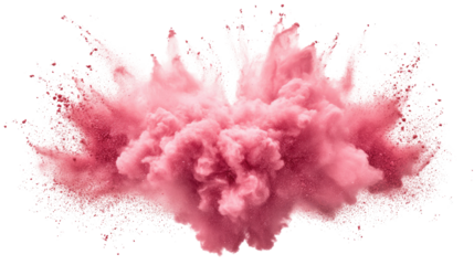 Sand flying explosion on a white transparent background