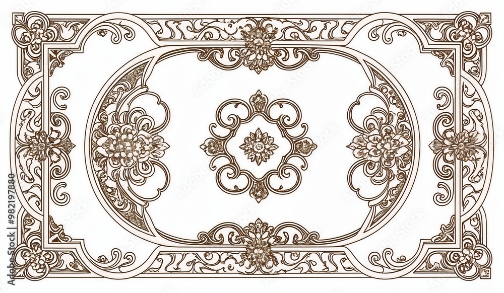 Poster pattern with elements. set of frames. frame with ornament