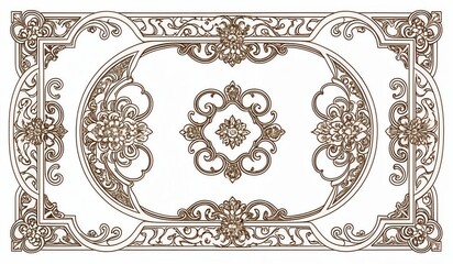 Fototapeta premium pattern with elements. set of frames. frame with ornament