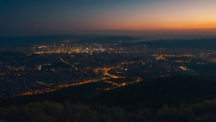 view of the city, generative ai