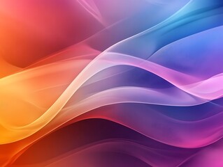 Vibrant abstract art with smooth lines in pink, orange, and yellow hues , vibrant, abstract, art, smooth lines