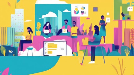 A digital campaign promoting commitment to social impact, featuring stories from beneficiaries