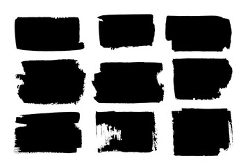 Black ink paint texture on white paper background