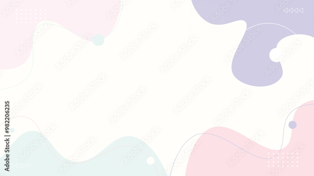 Aufkleber abstract pastel background. flat dynamic colorful fluid shapes background. plain aesthetic backgroun
