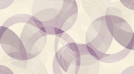 Minimal background with overlapping circles and thin lines in taupe lavender and cream