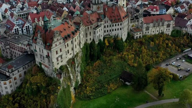 Aerial view of the town centre of Tuttlingen, Black Forest, Baar, Heuberg, Baden-Württemberg, Germany