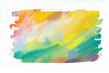 Colorful Acrylic Paint Brush Stroke