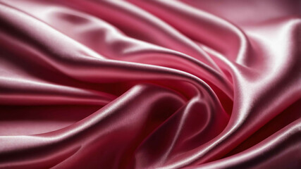 Obraz premium Neon pink light on smooth satin surface background