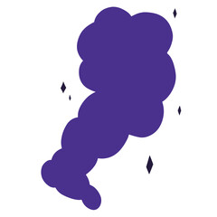 illustration of a Purple Witch Wizard Magic Spell Smoke