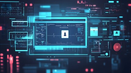 Digital Healthcare Interface with EKG and Patient Data