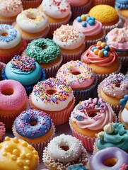 Close-up of assorted cupcakes
