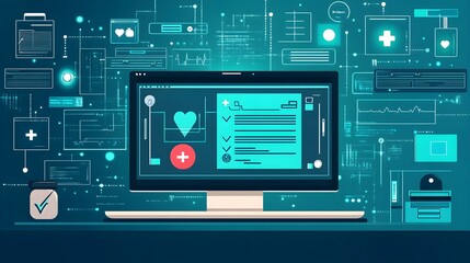 Fototapeta premium Digital Healthcare, Medical Technology, Online Doctor Appointment