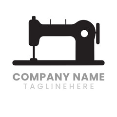 illustration of a sewing machine logo
