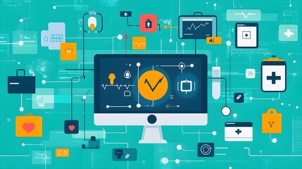 Digital Healthcare Network Concept Illustration