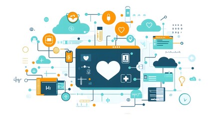 Digital Healthcare Network, Connected Technology, Medical