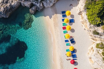 Aracaju - Sergipe. Aerial view of Atalaia beach. Beautiful simple AI generated image