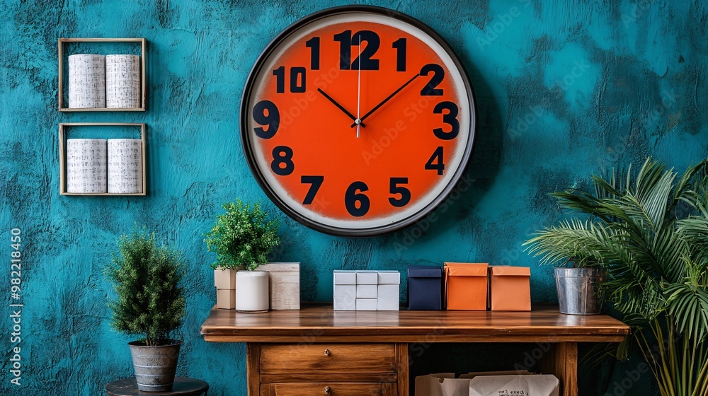 Poster A countdown clock on a vibrant background showing a flash sale timer with bold numbers, emphasizing urgency. Displayed alongside are popular products with old and new prices clearly highlighted.