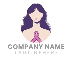 Illustration of breast cancer girl