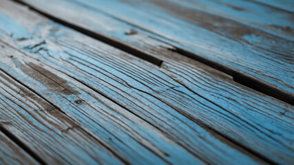 Fototapeta premium Soft blue light on grooved wood surface background