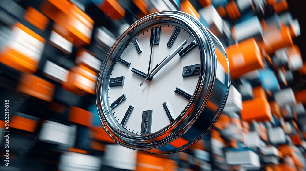 Aufkleber A fast-paced flash sale visual featuring a large countdown clock at the forefront. Around it are products with visibly slashed prices, urging shoppers to take immediate action before the timer runs