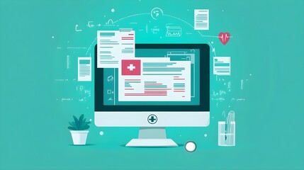Digital Healthcare Technology Medical Records Desktop