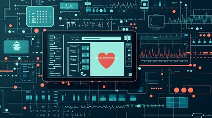 Digital Heartbeat Monitor Technology Health