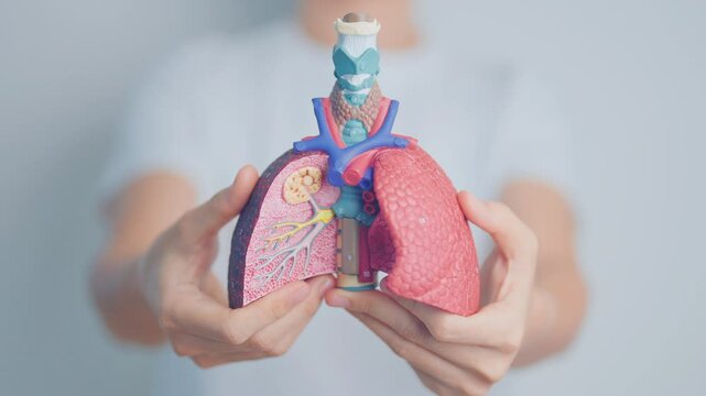 Doctor with Smoker and normal Lung anatomy for Disease. Lung Cancer, Asthma, Chronic Obstructive Pulmonary or COPD, Bronchitis, Emphysema, Cystic Fibrosis, Bronchiectasis, Pneumonia and world Lung day