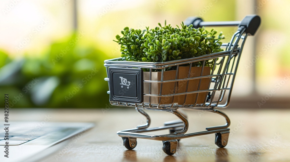 Poster A seamless online shopping experience with a mobile app interface displaying payment options such as debit cards and e-wallets. The secure checkout label assures the customer of a safe transaction