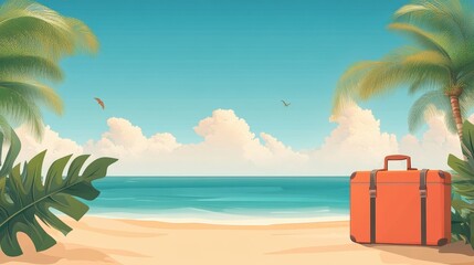 Obraz premium holiday getaway flat design side view travel theme animation Complementary Color Scheme