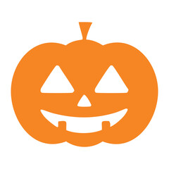 Halloween scary pumpkin with smile. The Main symbol of the Happy Halloween 