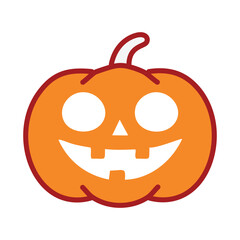 Halloween scary pumpkin with smile. The Main symbol of the Happy Halloween 