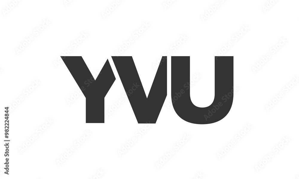 Poster yvu logo design template with strong and modern bold text. initial based vector logotype featuring s