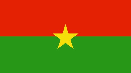 Flag of Burkina Faso. Official colors. Correct proportion
