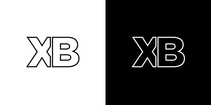 Letter X and B, XB logo design template. Minimal monogram initial based logotype.