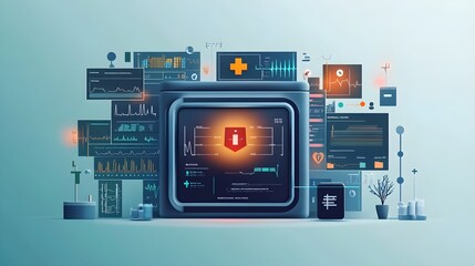 Futuristic Medical Interface with Data Monitoring