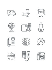 Fototapeta premium business and icons set of icons for web design, vector illustration
