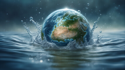 Global Flood Disaster Doomsday Concept