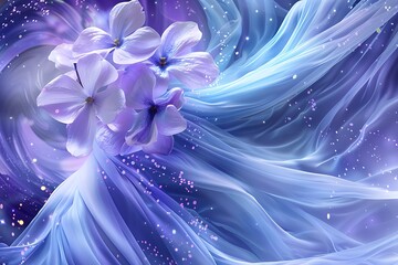 abstract background with flowers