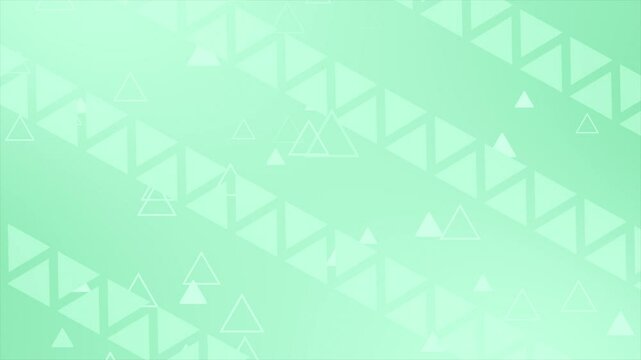 Turquoise color multiple triangular shapes moving upwards with zig- zag pattern abstract modern design geometrical background
